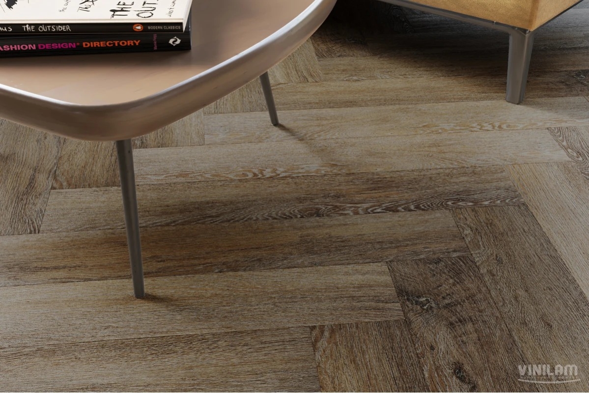 Кварцвиниловая плитка Vinilam PARQUET Herringbone 6,5 mm IS11377 Паркет Тусон