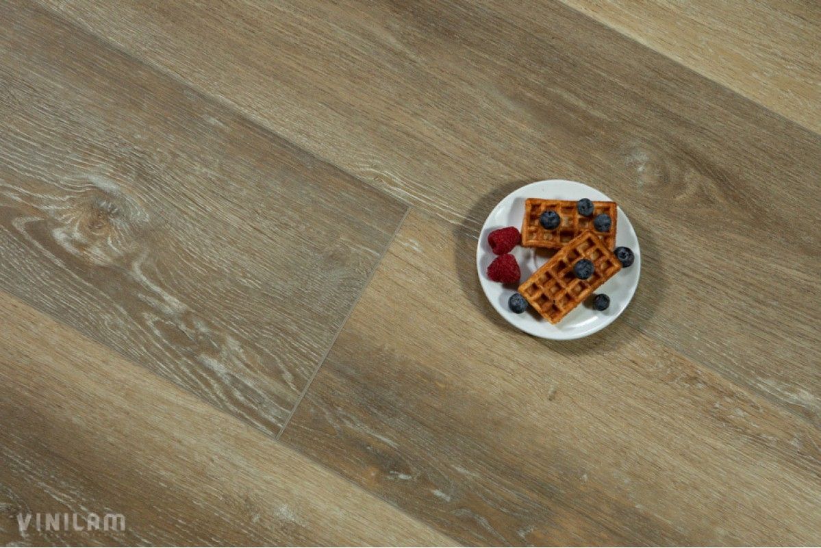 Кварцвиниловая плитка Vinilam Гибрид + пробка XXL 6,5 мм 10056V Дуб Месен