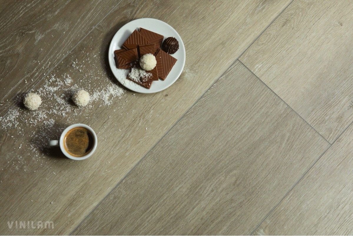 Кварцвиниловая плитка Vinilam Гибрид + пробка XXL 7 мм 10318V Дуб Гел