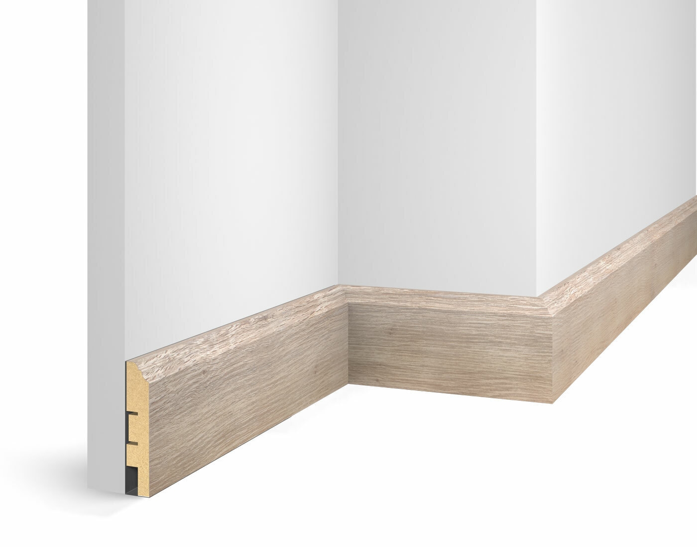 Плинтус COSCA DECOR Экошпон WP07 WP07 Дуб Антик белый