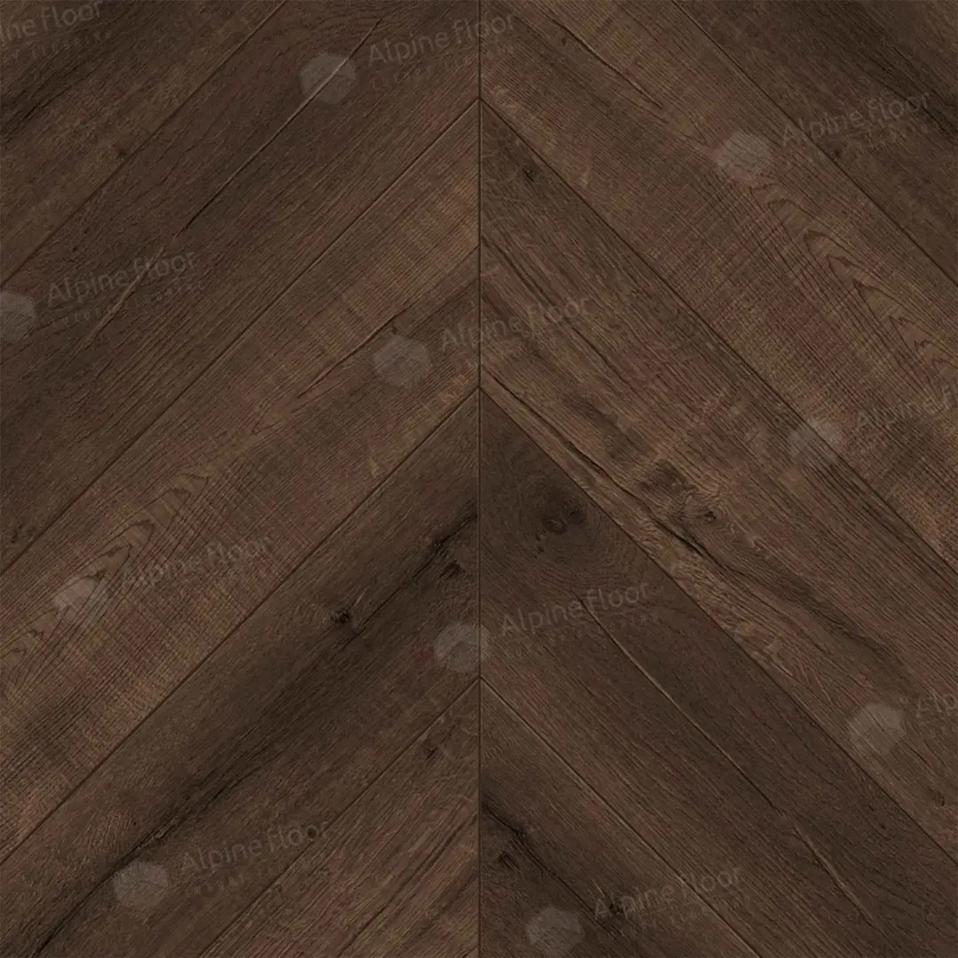Кварцвиниловая плитка Alpine floor CHEVRON ALPINE ECO 18-12 Дуб Мокка