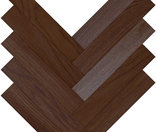 Паркетная доска Parquet Plaque Венгерская елка Рустик Дуб кофе (90)