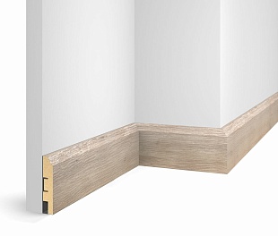 Плинтус COSCA DECOR Экошпон WP07 WP07 Дуб Антик белый