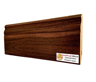 Плинтус TeckWood Цветной Темный орех (100)
