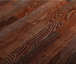 Паркетная доска Greenline Effect 3-полосная Ясень Термо темный