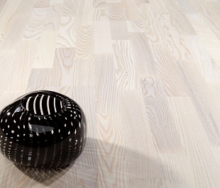 Паркетная доска Polarwood Classic Трехполосная Ясень Living White Matt