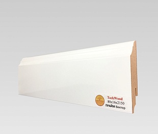 Плинтус TeckWood Белый Прайм Прайм Вектор (80)