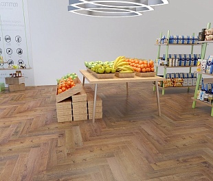 Кварцвиниловая плитка Vinilam PARQUET Herringbone 6,5 mm Паркет Версальский IS11177