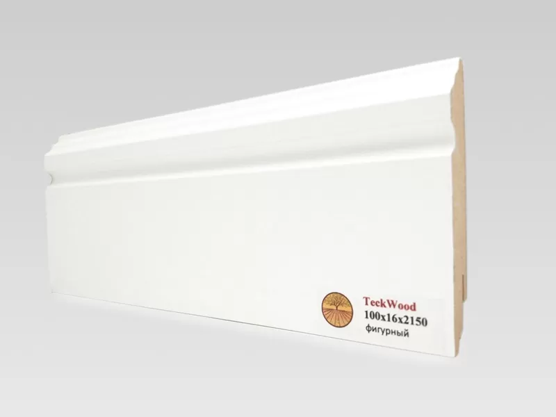 Плинтус TeckWood Белый Белый фигурный (100)