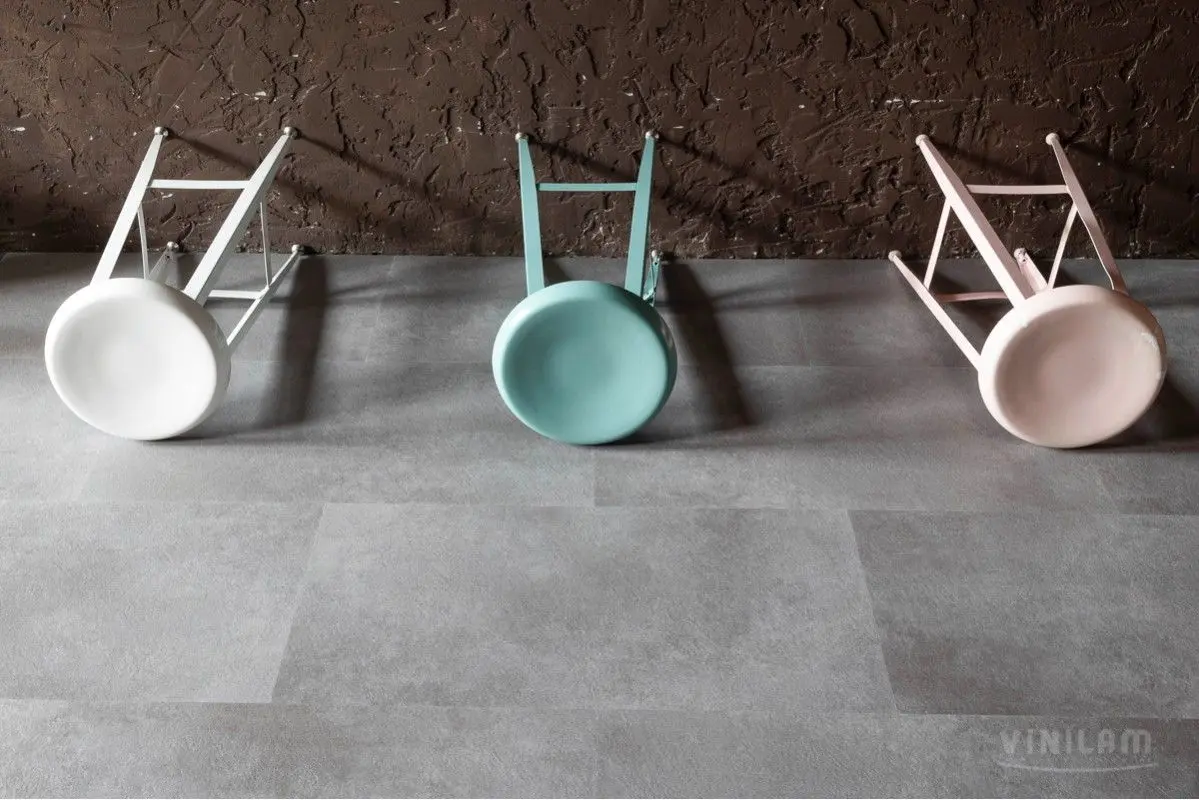 Кварцвиниловая плитка Vinilam Ceramo Click Цемент 61609