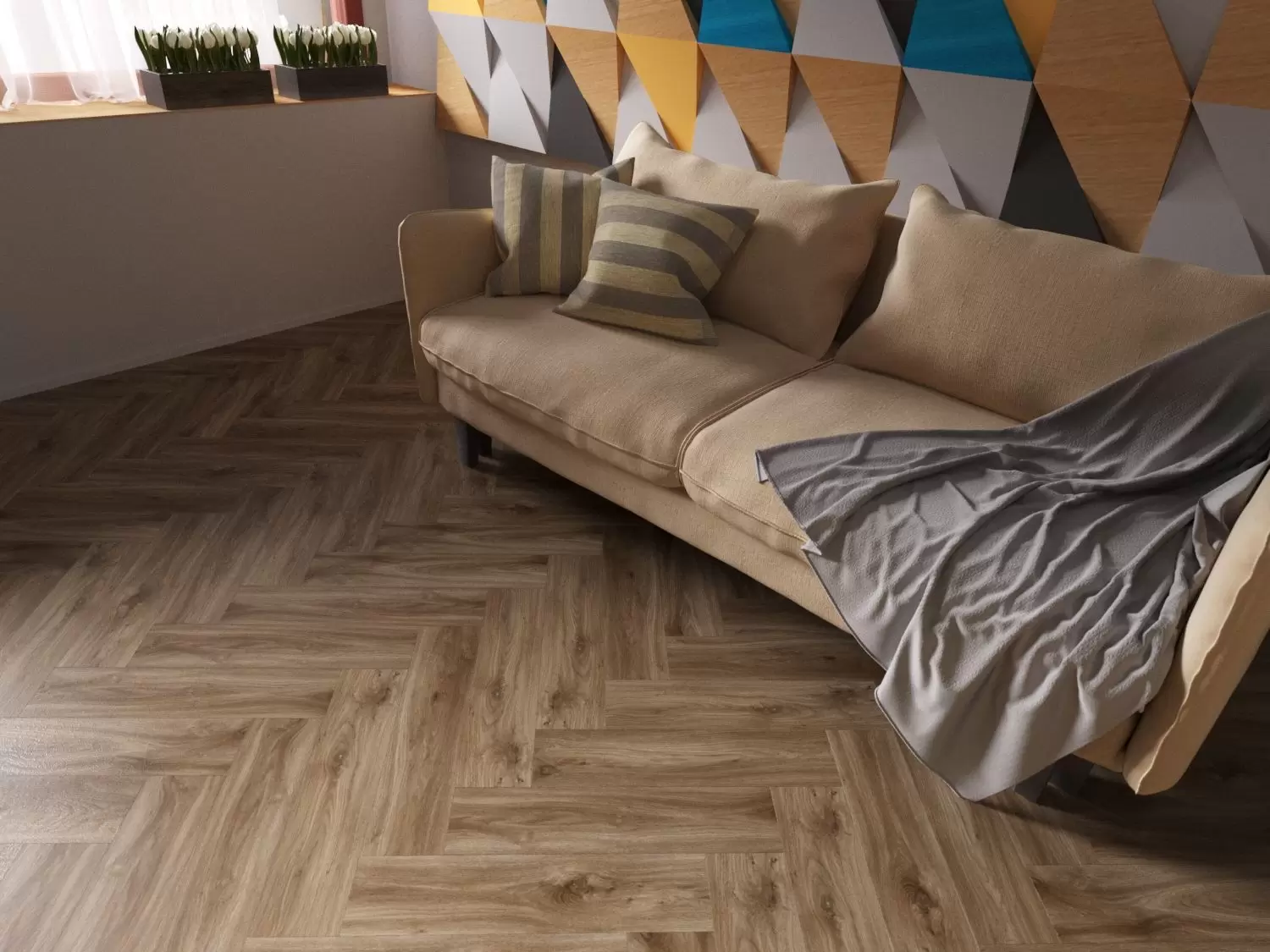 Кварцвиниловая плитка FineFloor CRAFT Rich Short Plank Дуб Лувр FF-004
