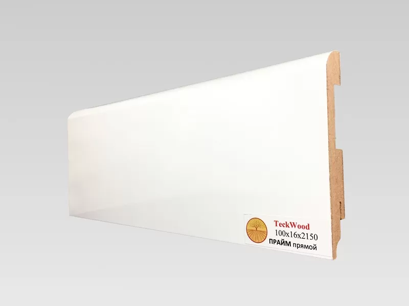 Плинтус TeckWood Белый Прайм Прайм прямой (100)