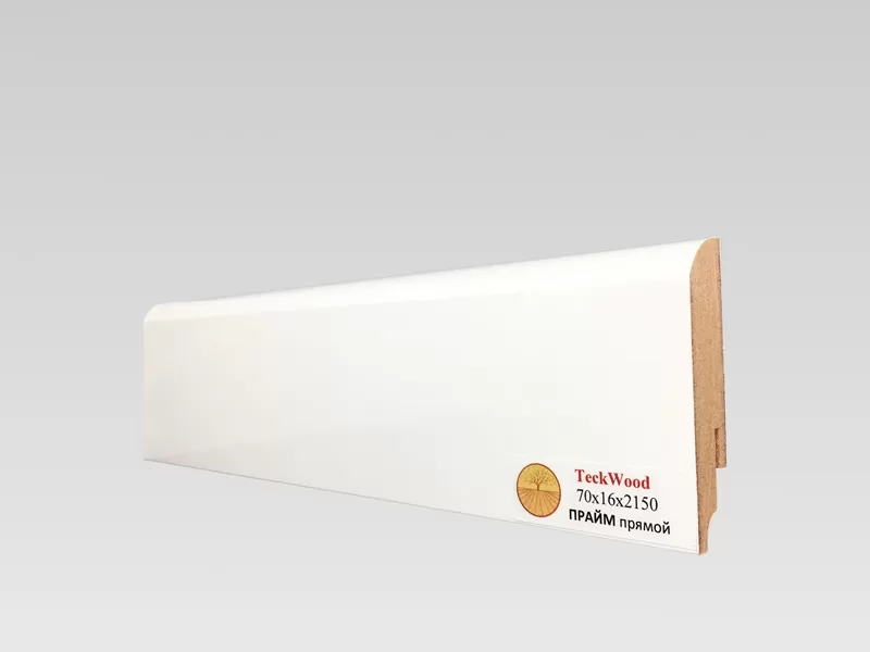 Плинтус TeckWood Белый Прайм Прайм прямой (70)