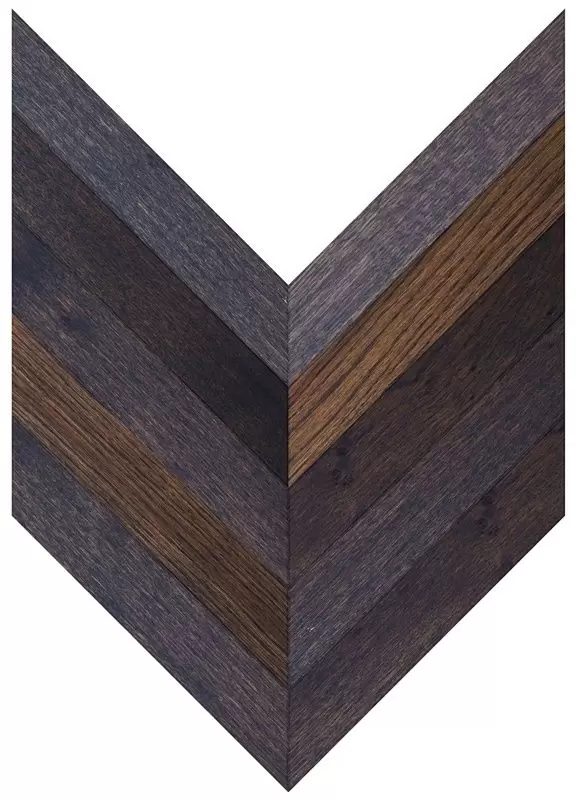 Паркетная доска Parquet Plaque Французкая елка Рустик Дуб Шоколадный (150)