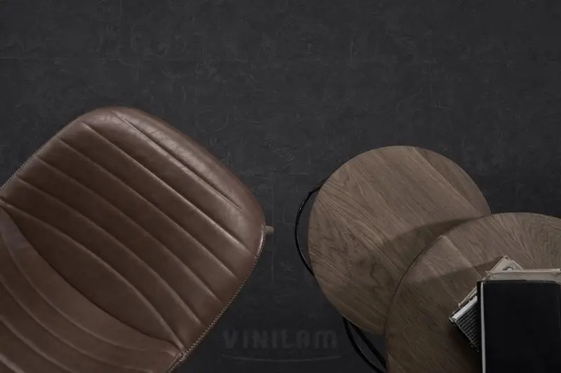 Кварцвиниловая плитка Vinilam Ceramo Click Сланцевый Черный 61607 (2,209)