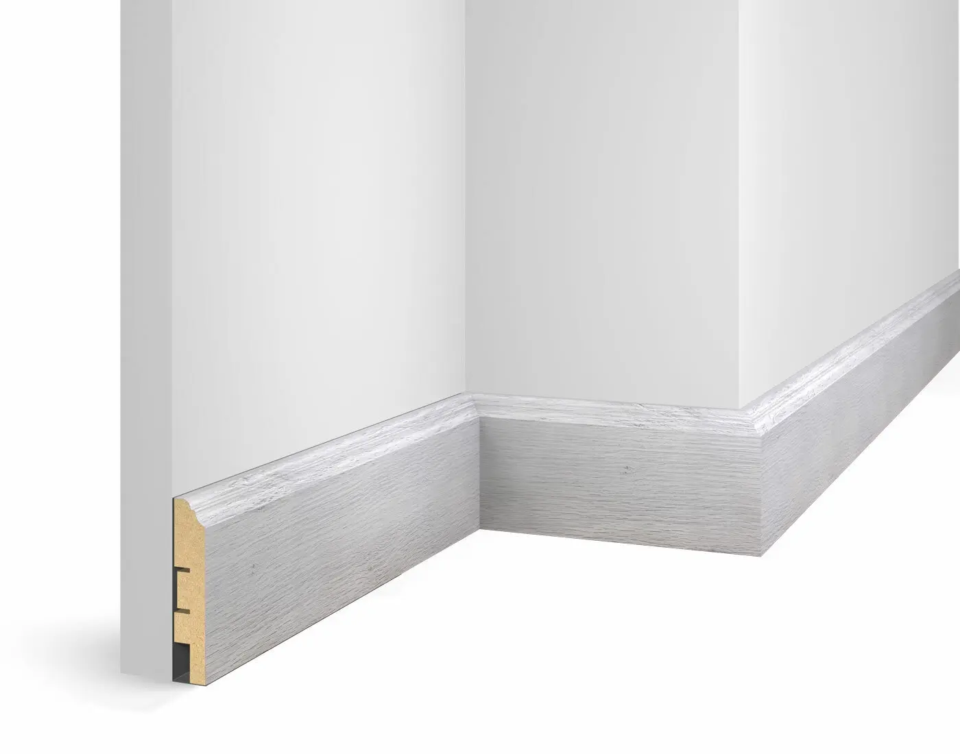 Плинтус COSCA DECOR Экошпон WP07 WP07 Дуб Старинный серый