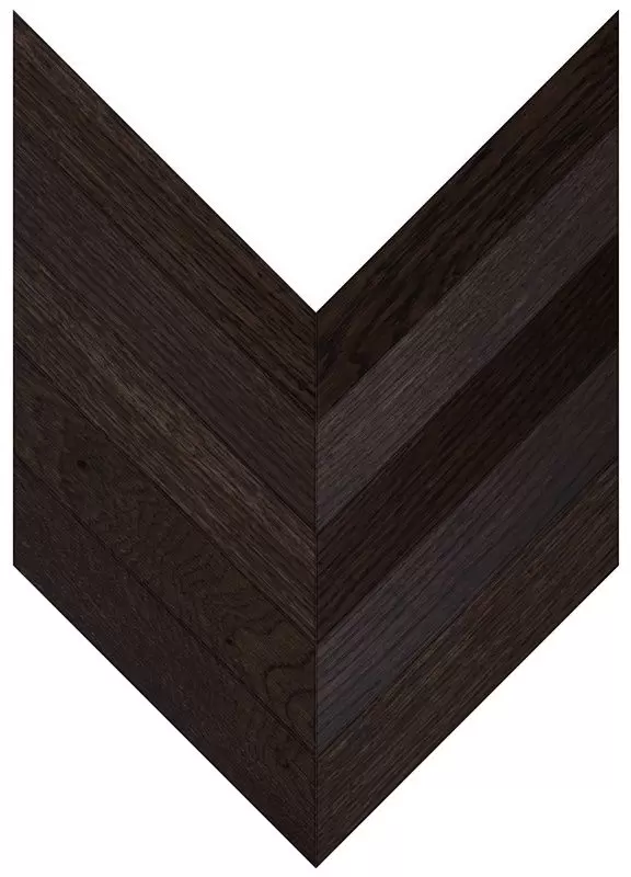Паркетная доска Parquet Plaque Французкая елка Рустик Дуб темно-коричневый (150)