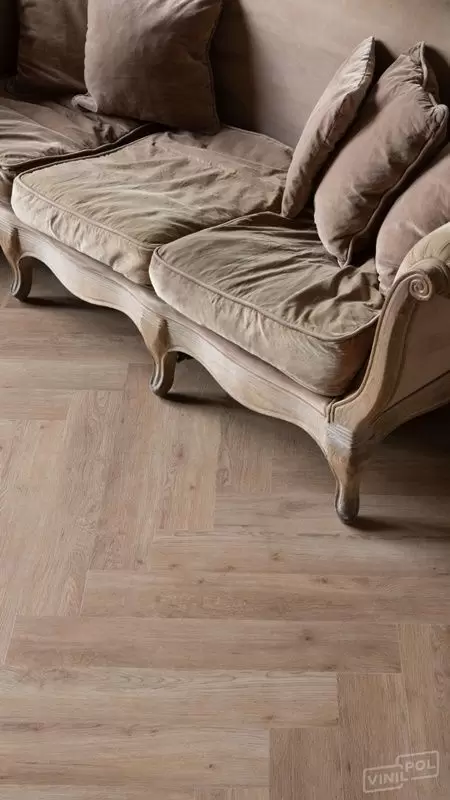 Кварцвиниловая плитка Vinilam VinilPol Herringbone 7 mm Паркет Бруно 9965