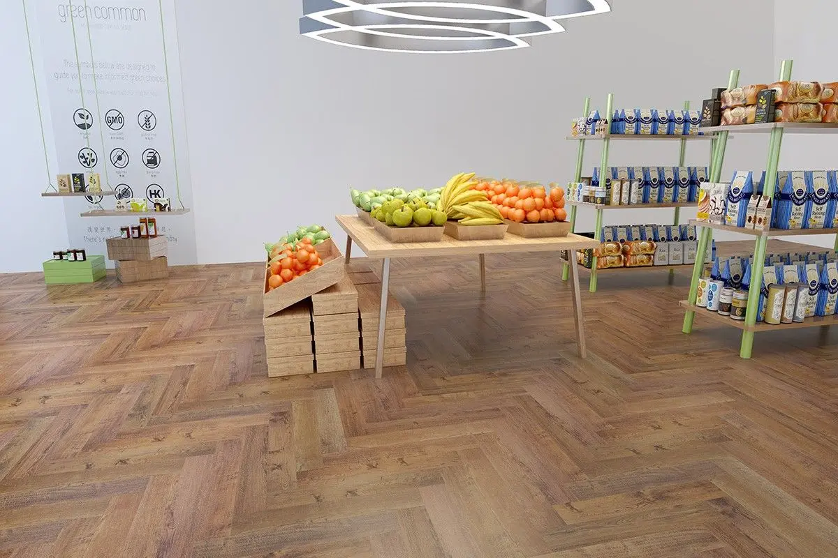 Кварцвиниловая плитка Vinilam PARQUET Herringbone 6,5 mm Паркет Версальский IS11177