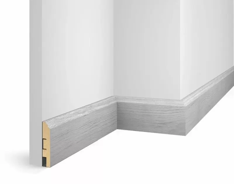 Плинтус COSCA DECOR Экошпон WP07 WP07 Дуб Старинный светло-серый