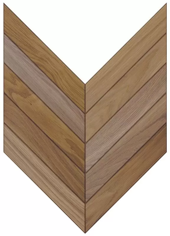 Паркетная доска Parquet Plaque Французкая елка Рустик Дуб коричневый (150)