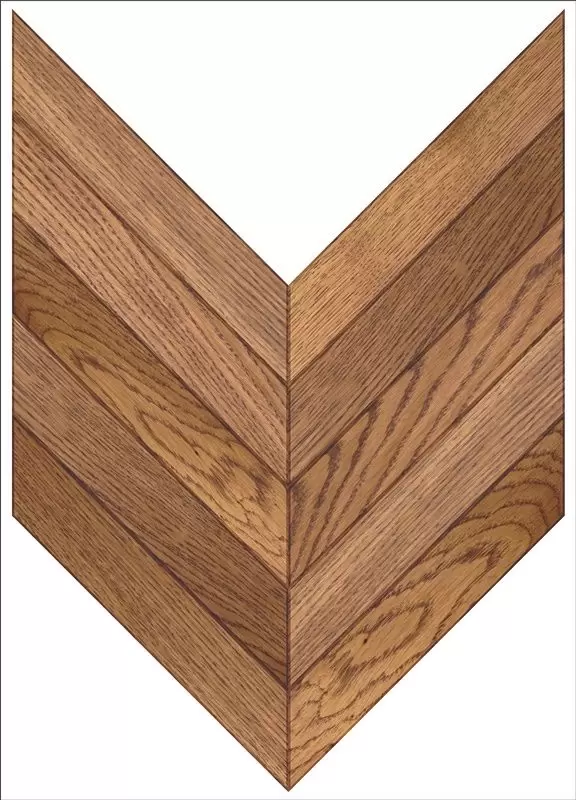 Паркетная доска Parquet Plaque Французкая елка Селект Дуб какао (130)