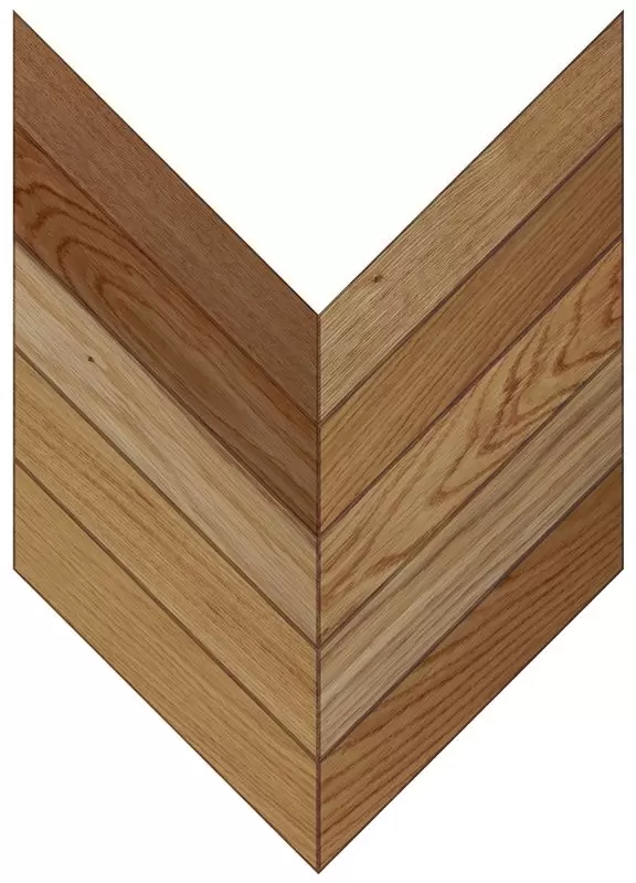 Паркетная доска Parquet Plaque Французкая елка Натур Дуб натуральный (90)