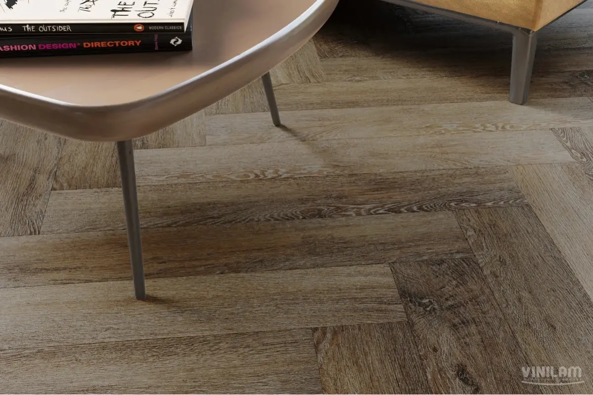 Кварцвиниловая плитка Vinilam PARQUET HERRINGBONE Glue 2,5 mm GD11377 Паркет Тусон