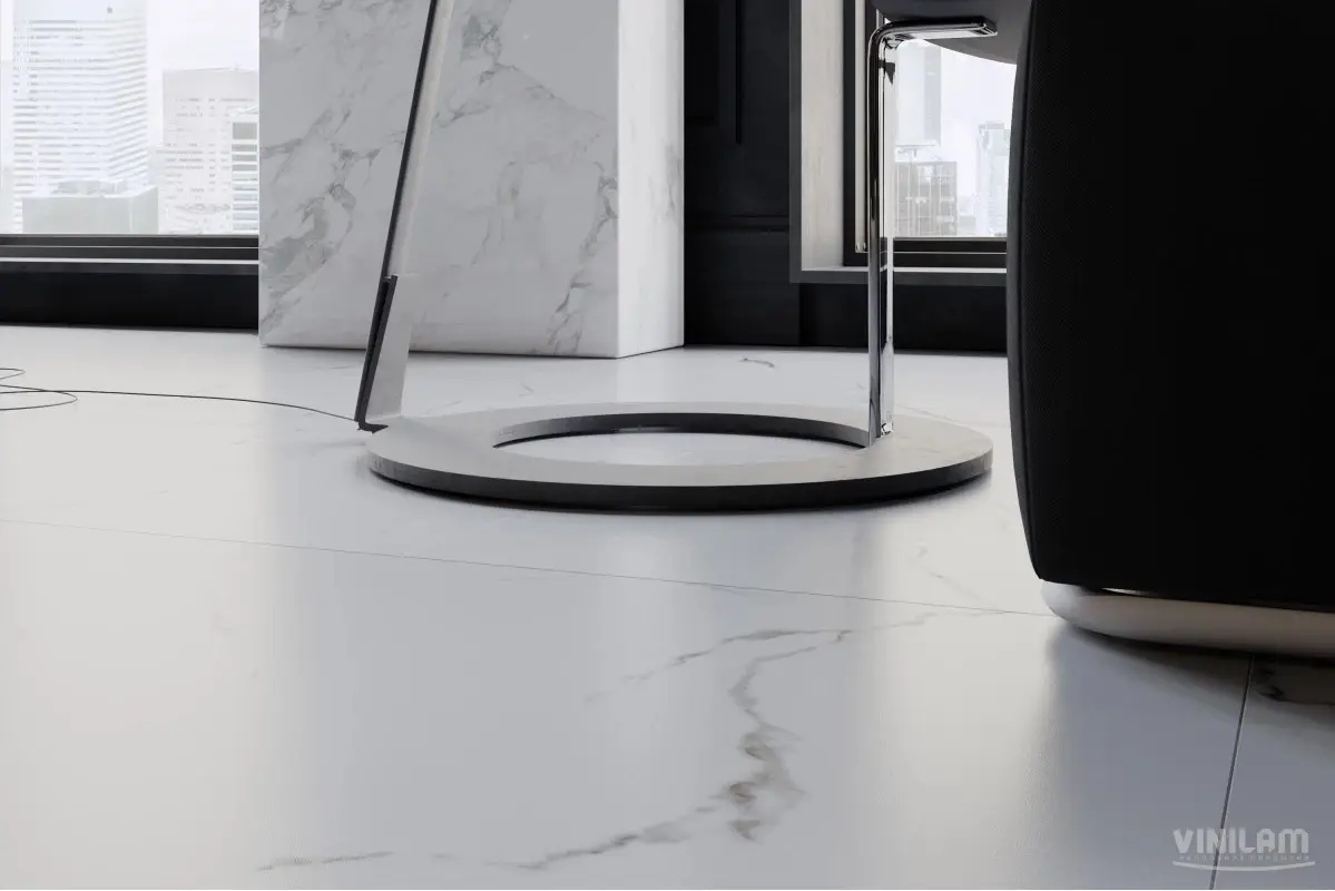 Кварцвиниловая плитка Vinilam Ceramo Click 83444 Итальянский Мрамор, пробковая подложка